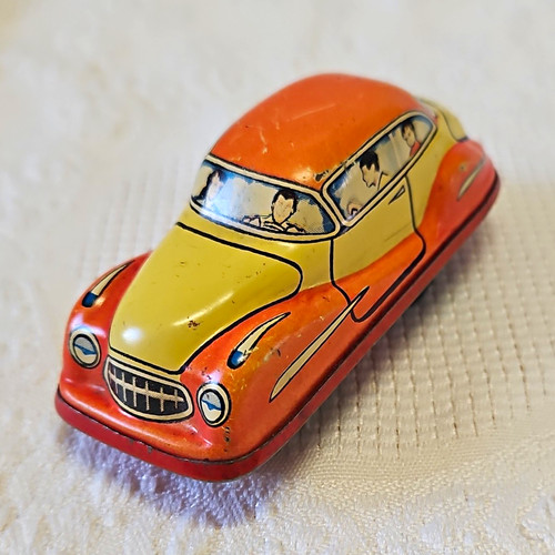 Vintage blechspielzeug auto - vintage,